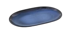 Oldenhof 1821 Ovale Serveerschaal ø 16 X 23 Cm Aardewerk Azuurblauw