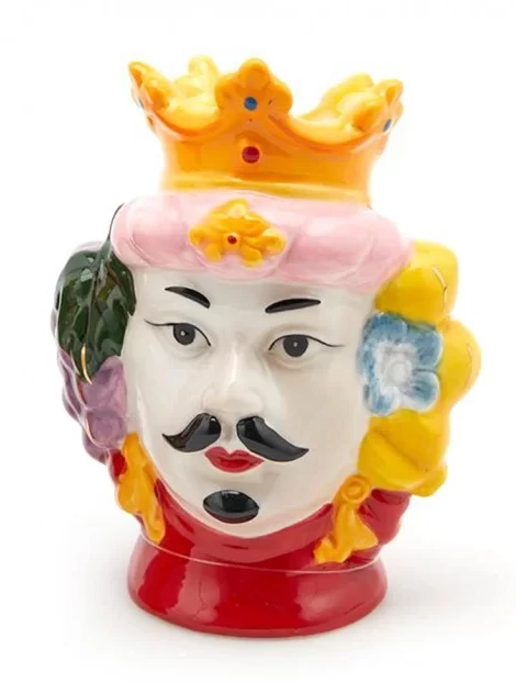 Oldenhof Siciliaans Hoofd Man S ø 10 Cm X 14 Cm Aardewerk Roze Rood 3 Oldenhof Siciliaans Hoofd Man S ø 10 Cm X 14 Cm Aardewerk Roze Rood