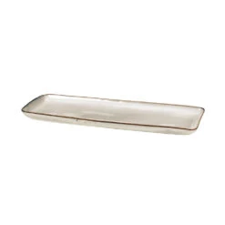 Broste Copenhagen Nordic Sand Schaal 36,5 X 13 Cm Aardewerk Wit