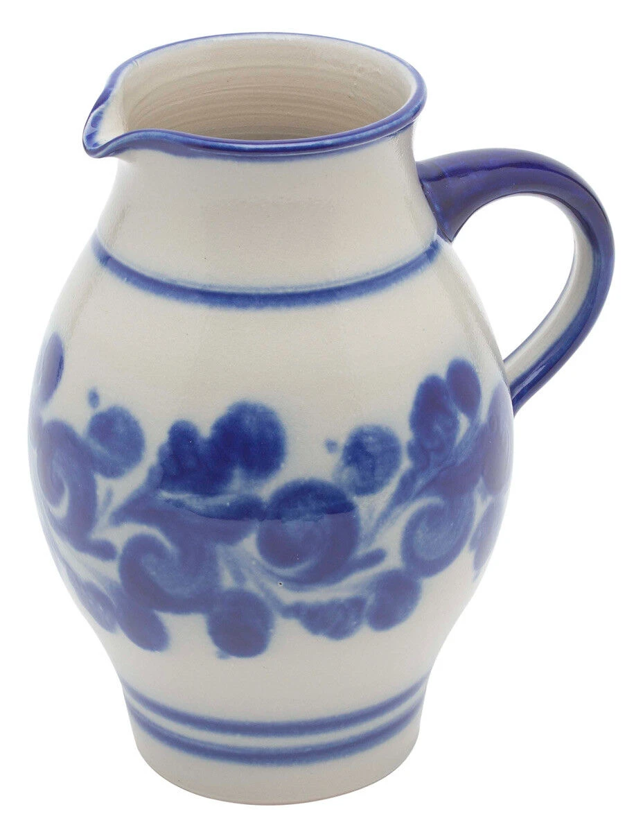 Oldenhof Karaf Met Schenktuit 1,5 Liter Keramiek Blauw 3 Oldenhof Karaf Met Schenktuit 1,5 Liter Keramiek Blauw