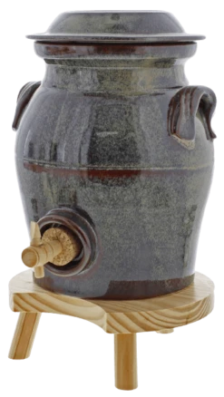 Oldenhof 1821 Azijnvat 3,5 Liter Aardewerk Mosgroen