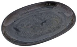 Oldenhof 1821 Ovale Serveerschaal ø 30,5 X 21 Cm Aardewerk Spikkelblauw