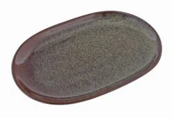 Oldenhof 1821 Ovale Serveerschaal ø 23 X 16 Cm Aardewerk Mosgroen