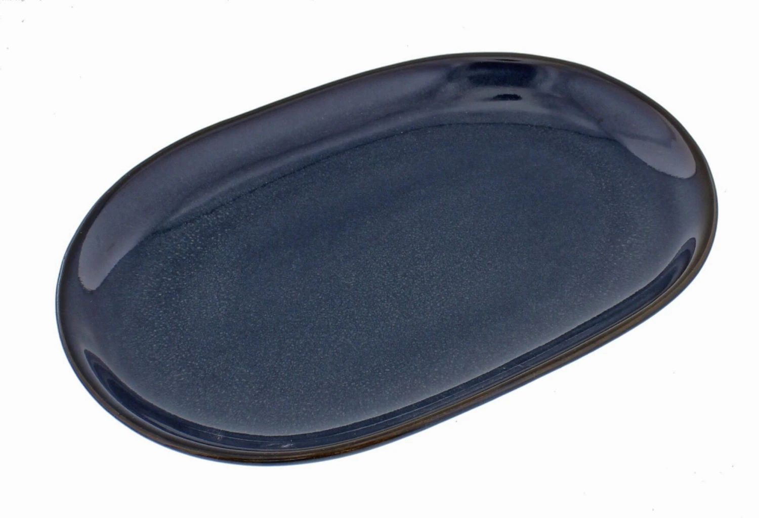 Oldenhof 1821 Ovale Serveerschaal ø 23 X 16 Cm Aardewerk Blauw