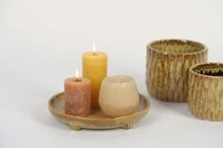 Oldenhof Medium Schaal Met Opstaande Rand ø 23,5 Cm Okergeel -Bekend Glaswerk Winkel 31740 31737 31736