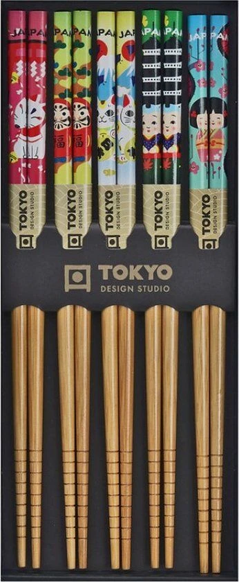 Oldenhof Eetstokjes 22,5 Cm Kawaii 5 Stuks 3 Oldenhof Eetstokjes 22,5 Cm Kawaii 5 Stuks