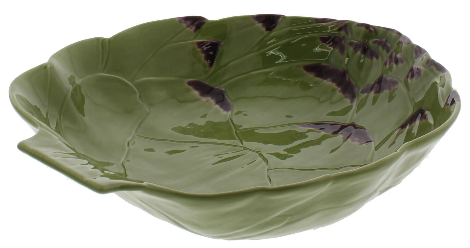 Bordallo Artisjok Pastakom 35,5 Cm Aardewerk Groen 3 Bordallo Artisjok Pastakom 35,5 Cm Aardewerk Groen