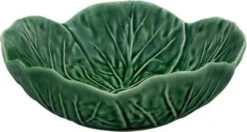 Bordallo Koolblad Kom ø 15 Cm Aardewerk Groen