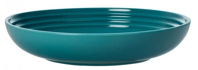 Le Creuset Diep Bord ø 22 Cm Aardewerk Caribbean Blue 3 Le Creuset Diep Bord ø 22 Cm Aardewerk Caribbean Blue