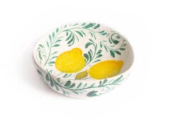 Oldenhof Arabesk Ovale Schaal Met Citroenen ø 20 Cm Aardewerk Groen