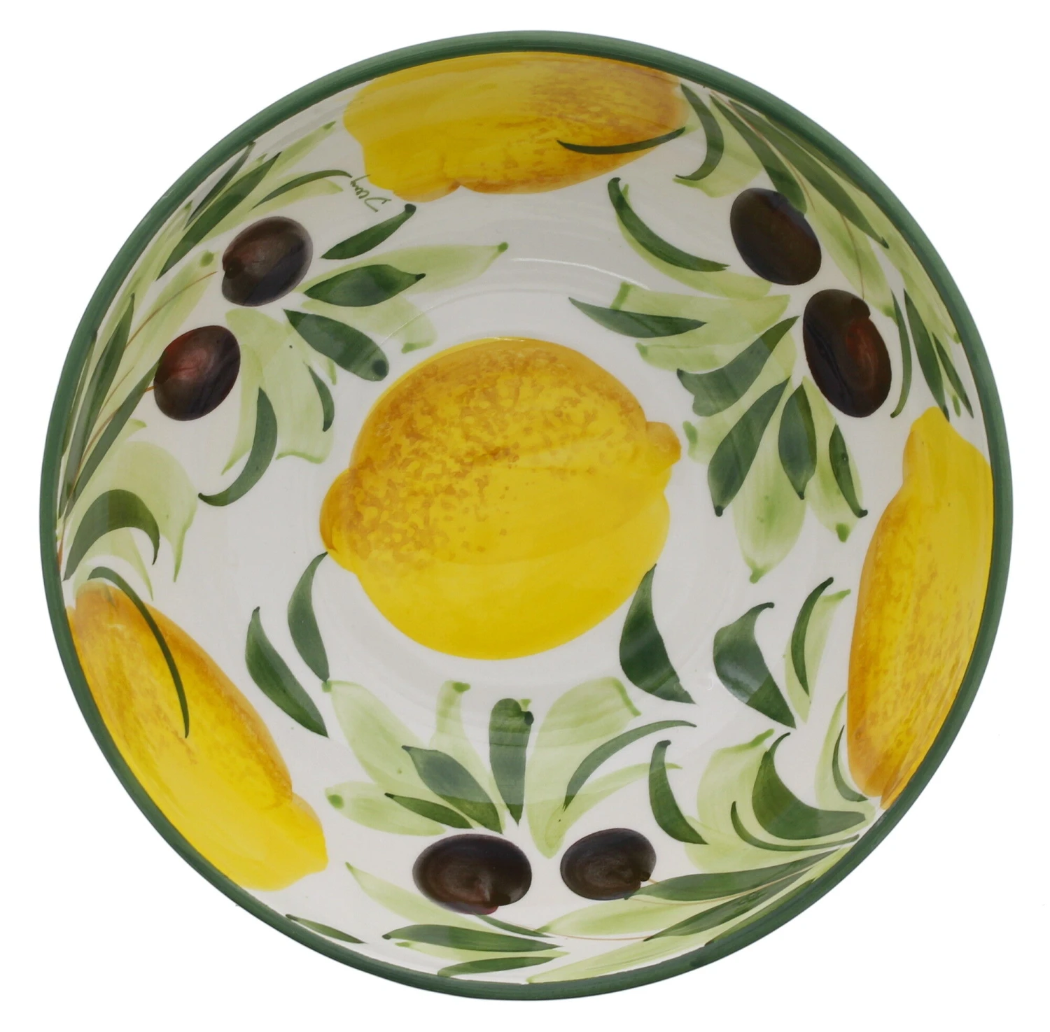 Oldenhof Ronde Schaal Met Citroenen En Olijven ø 21 Cm Aardewerk Wit 4 Oldenhof Ronde Schaal Met Citroenen En Olijven ø 21 Cm Aardewerk Wit - Afbeelding 2