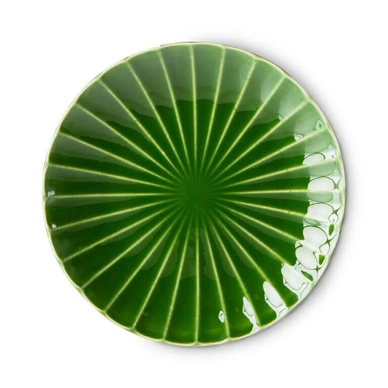 HK Living ACE7012 The Emeralds Side Plate Ribbed ø 21,6 Cm Keramiek Groen 2-delig 4 HK Living ACE7012 The Emeralds Side Plate Ribbed ø 21,6 Cm Keramiek Groen 2-delig - Afbeelding 2
