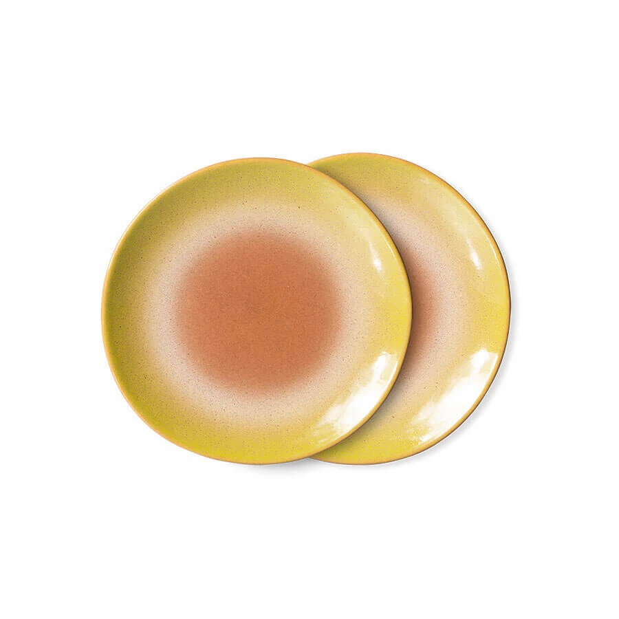 HK Living 70's ACE7070 Eclipse Dessertbord ø 17,5 Cm Aardewerk 2 Stuks 3 HK Living 70's ACE7070 Eclipse Dessertbord ø 17,5 Cm Aardewerk 2 Stuks