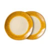 HK Living 70's ACE7074 Autumn Side Plate ø 22 Cm Aardewerk 2 Stuks -Bekend Glaswerk Winkel ace7074 eg 1