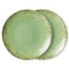HK Living 70's ACE7078 Kiwi Dinerbord ø 29 Cm Aardewerk 2 Stuks -Bekend Glaswerk Winkel ace7078 eg 1