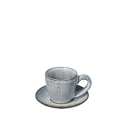 Broste Copenhagen Nordic Sea Espressokop En Schotel Aardewerk Blauw