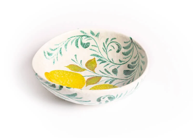 Oldenhof Arabesk Ovale Schaal Met Citroenen ø 25 Cm Aardewerk Groen 3 Oldenhof Arabesk Ovale Schaal Met Citroenen ø 25 Cm Aardewerk Groen