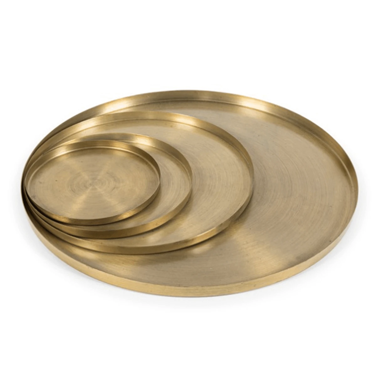 Oldenhof Platte Schaal Medium ø 25,5 X 1,5 Cm Metaal Antique Brass