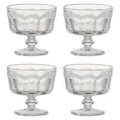 Oldenhof Pearl Ridge Trifle Bowl ø 10 Cm 0,25 Liter Glas 4 Stuks