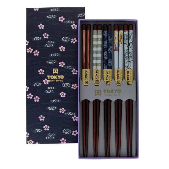 Oldenhof Eetstokjes 22,5 Cm Hout Mixed Designs 5 Stuks 3 Oldenhof Eetstokjes 22,5 Cm Hout Mixed Designs 5 Stuks