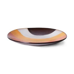 HK Living 70's ACE7180 Retro Wave Side Plate ø 22 Cm Aardewerk 2 Stuks -Bekend Glaswerk Winkel retro2 1